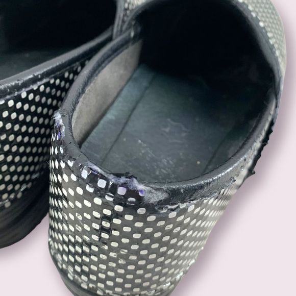 Dansko Patent Polka Dot Mules 38 - Picture 5 of 8